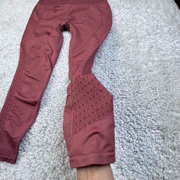 Fabletics Sync High Waisted Perforated Seamless 7/8 Legging Pink Mauve NEW - Picture 6 of 10